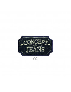 Ecusson thermocollant concept jeans, bleu foncé