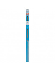 Aiguilles à tricoter à boule, aluminium, 35cm, Ø6mm, gris