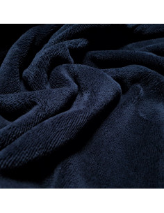 Tissu, Éponge de Bambou Doudou Double Face, Bleu Marine, Laize 150 cm, 60% Bambou 30% Polyester 10% Coton 2