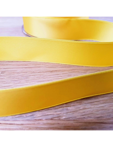 Ruban satin, 25mm, jaune
