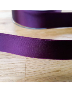 Ruban satin, 25mm, violet foncé