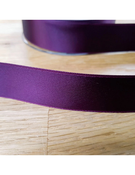 Ruban satin, 25mm, violet foncé