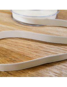 Ruban satin, 10mm, écru