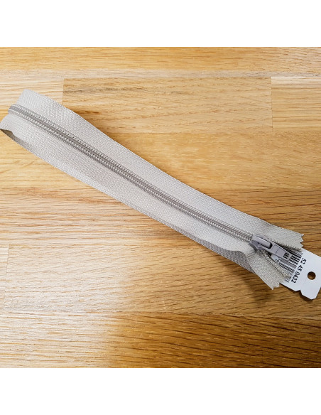 Fermeture Eclair Z52, Nylon, gris clair, 55cm