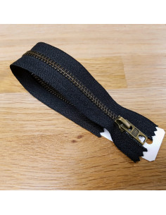 Fermeture Eclair Z14, Métal, noir, 20cm