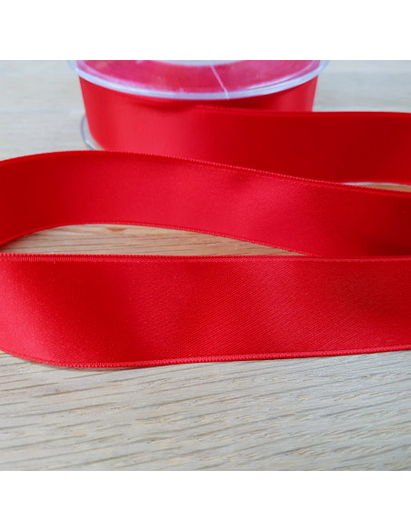 Ruban satin, 16mm, rouge