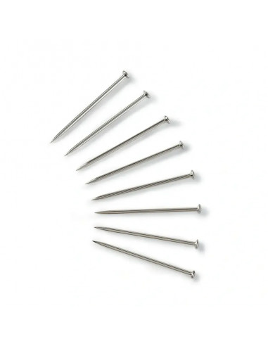 Épingles à bricoler, 0,65 x 16mm, argenté, 25g