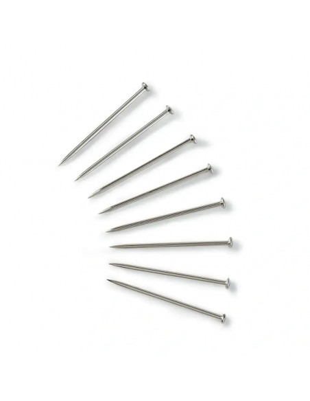 Épingles à bricoler, 0,65 x 16mm, argenté, 25g