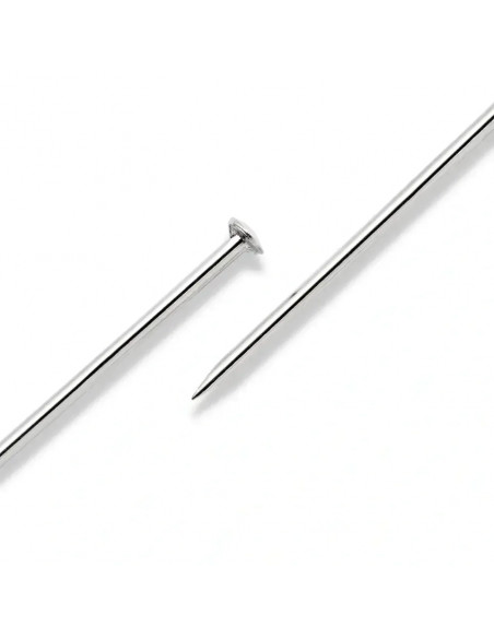 Épingles à bricoler, 0,65 x 16mm, argenté, 25g