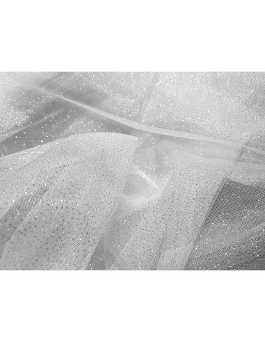 Tulle strass, argent