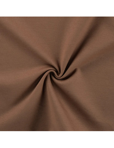 Tissu, Jersey Milano Uni, Marron Tabac, Laize 150 cm, Viscose Stretch Oeko-Tex
