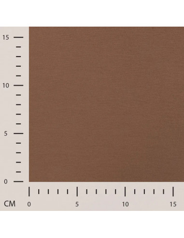 Tissu, Jersey Milano Uni, Marron Tabac, Laize 150 cm, Viscose Stretch Oeko-Tex