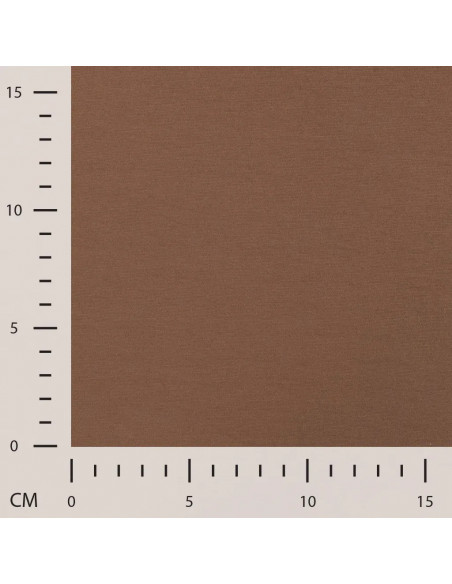 Tissu, Jersey Milano Uni, Marron Tabac, Laize 150 cm, Viscose Stretch Oeko-Tex