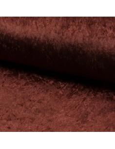Tissu, Panne de Velours Unie, Marron Chocolat, Laize 150 cm, 100% Polyester 165g/m² 2
