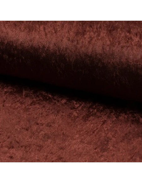 Tissu, Panne de Velours Unie, Marron Chocolat, Laize 150 cm, 100% Polyester 165g/m²