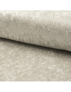Tissu, Panne de Velours Unie, Gris Argent, Laize 150 cm, 100% Polyester 165g/m² 2