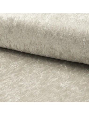 Tissu, Panne de Velours Unie, Gris Argent, Laize 150 cm, 100% Polyester 165g/m²