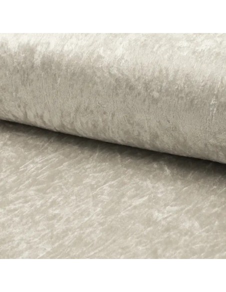 Tissu, Panne de Velours Unie, Gris Argent, Laize 150 cm, 100% Polyester 165g/m²