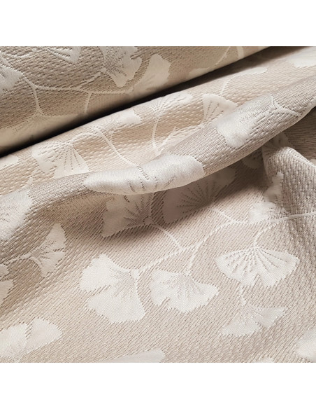 Jacquard piqué, lin & blanc