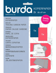 Papier calque carbone Burda - Rouge et Bleu