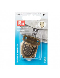 Fermeture de cartable, 26mm, laiton antique