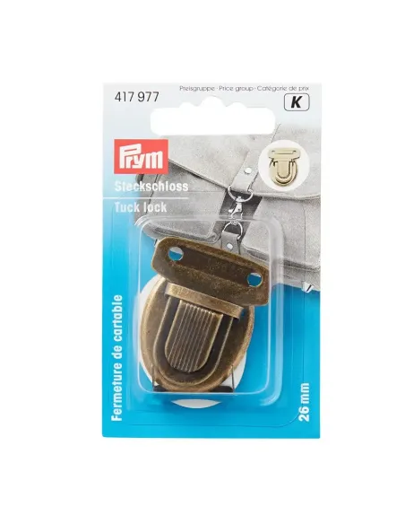 Fermeture de cartable Prym laiton antique | Zephyr Tissus