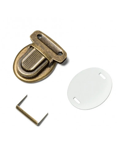 Fermeture de cartable, 26mm, laiton antique