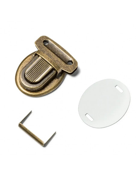 Fermeture de cartable, 26mm, laiton antique