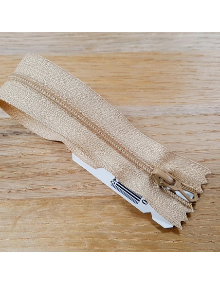 Fermeture Eclair Z51, Nylon, beige antilope, 12cm