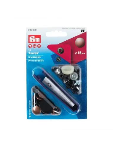 Bouton pression Anorak Prym 15 mm | Zephyr Tissus