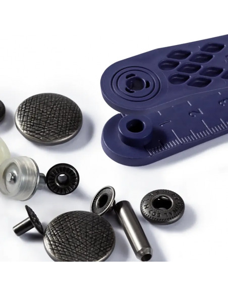 Bouton pression sans couture Anorak, Dessin Spirit, 20mm, vieil argent