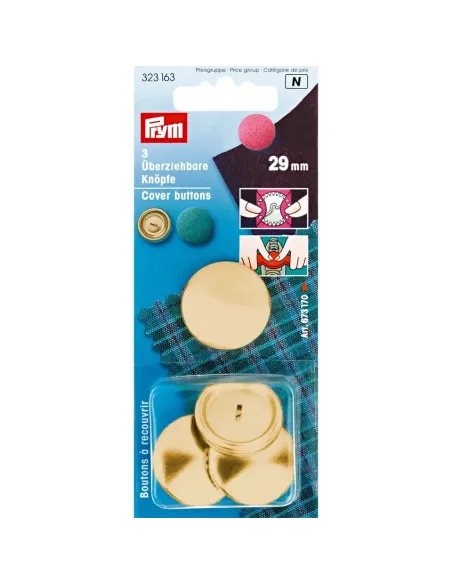 Boutons à recouvrir Prym 29 mm inoxydable | Zephyr Tissus