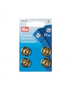 Boutons pression à coudre Prym dorés 17 mm | Zephyr Tissus