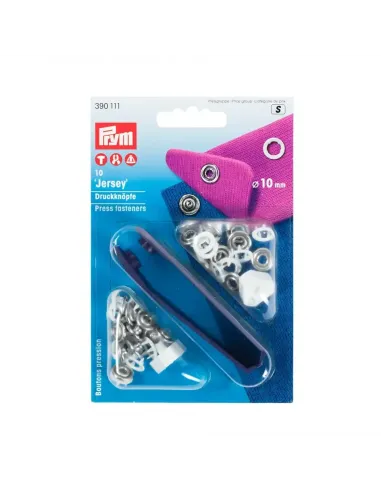 Bouton pression « Jersey » Prym 10 mm blanc | Zephyr Tissus
