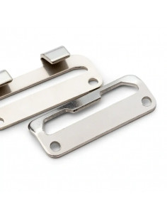 Agrafes et barrettes plates pour jupes, 25mm, argenté 2