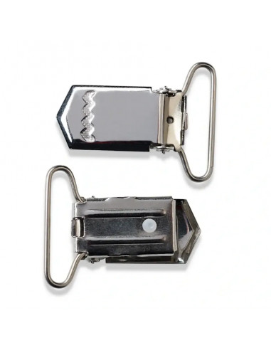 Clips pour bretelles, 30mm, argenté