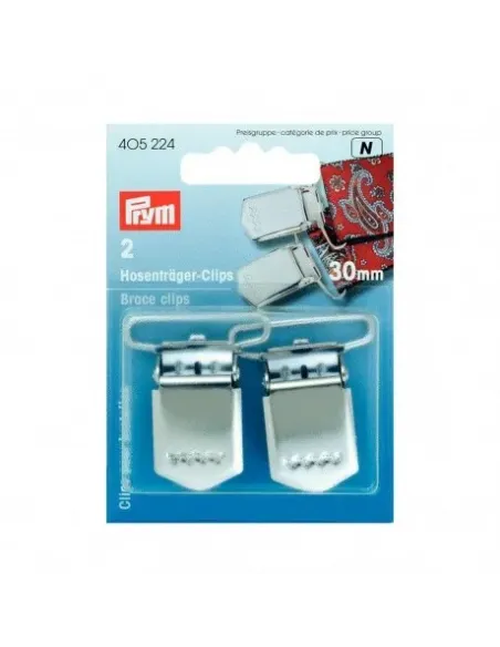 Clips pour bretelles Prym argentés 30 mm | Zephyr Tissus