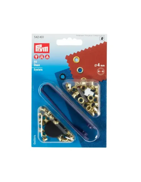 Œillets Prym dorés Ø 4 mm, laiton inoxydable | Zephyr Tissus