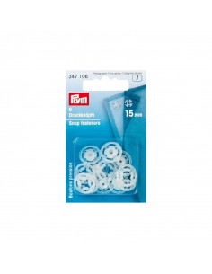 Boutons pression à coudre, 15mm, transparent