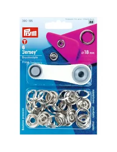 Bouton pression Prym Jersey 18 mm argenté | Zephyr Tissus