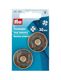 Boutons pression à coudre Prym laiton 30 mm | Zephyr Tissus