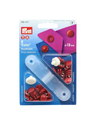 Bouton pression Prym Color 13 mm Rouge | Zephyr Tissus
