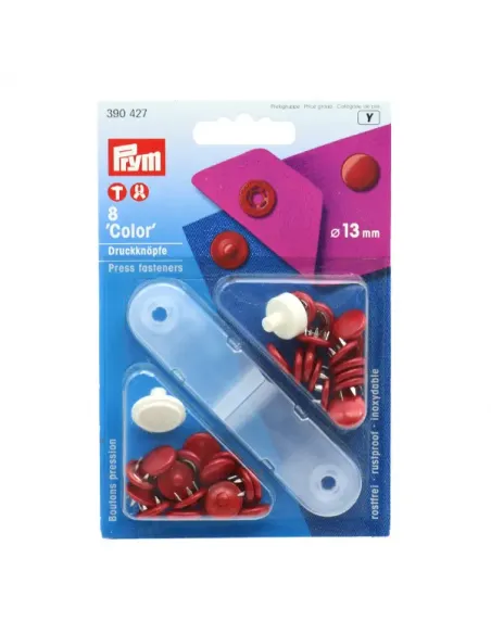 Bouton pression Prym Color 13 mm Rouge | Zephyr Tissus