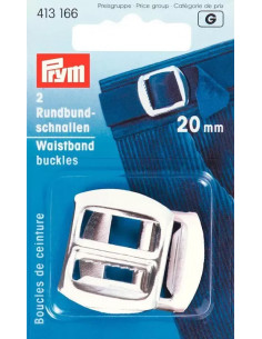 Boucles de ceinture, 20mm, argent