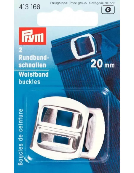 Boucles de ceinture, 20mm, argent