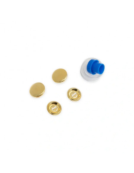 Boutons à recouvrir, avec outil, 19mm, argenté