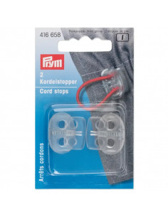 Arrêts cordons, 2 trous, transparent