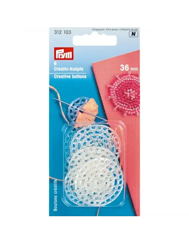 Bouton créatif Prym 36 mm transparent | Zephyr Tissus