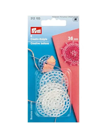 Bouton créatif Prym 36 mm transparent | Zephyr Tissus