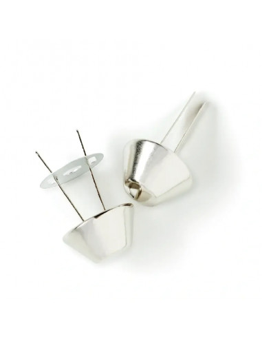 Patins à clouer pour sacs, 15mm, argenté